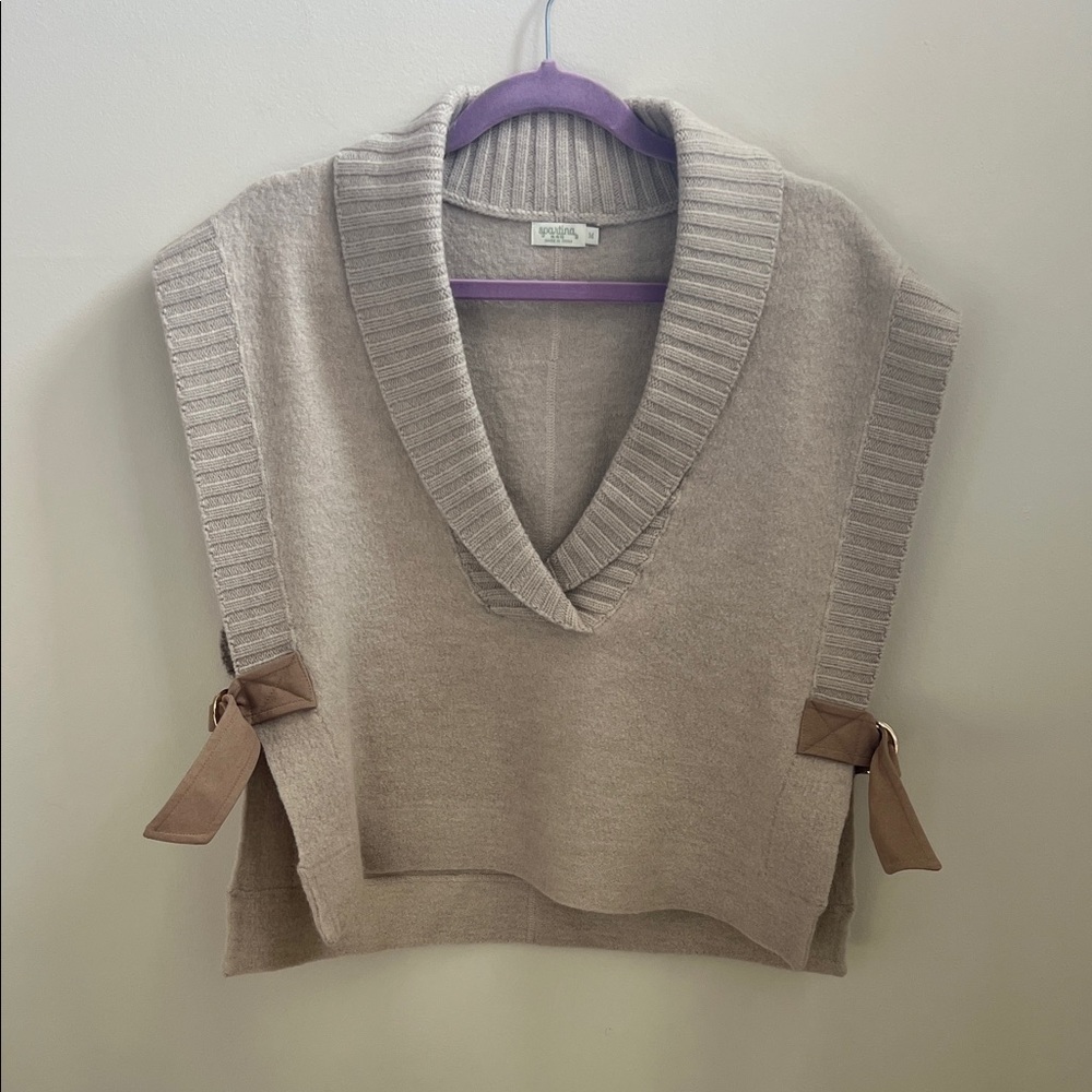 Spartina 449 Beige V-Neck Sweater Vest